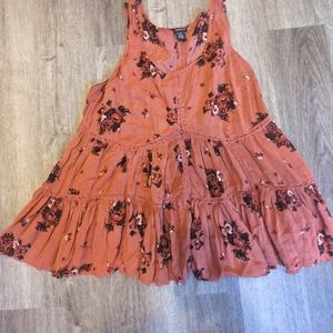 Torrid floral dark/burnt orange top